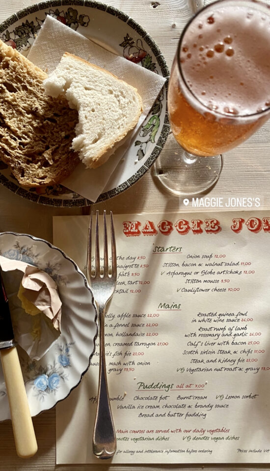 Londres – Restaurante Maggie Jone’s