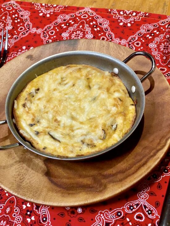 Fritata de Abobrinha com Queijo Gruyere